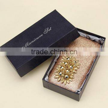 Bonvatt Beauty Stainless Steel Manicure Set Shining Colorful Pouch Luxury Manicure Set