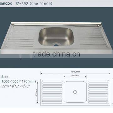 single bowl kitchen sink with drainboard, single bowl one piece kitchen sinks,washing hands basin