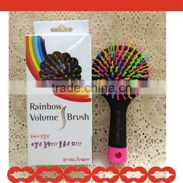Fancy Rainbow hair dressing massage comb Hair magic comb brush