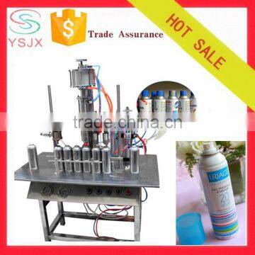 Semi automatic metal can sealing mist spray filling machine