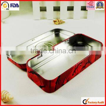 High Quality Hinged Pen Packing Tin Box photo-3