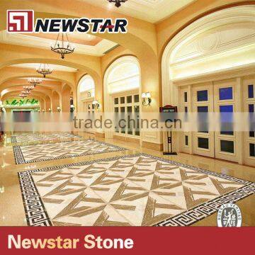 Newstar hotel waterjet marble floor border