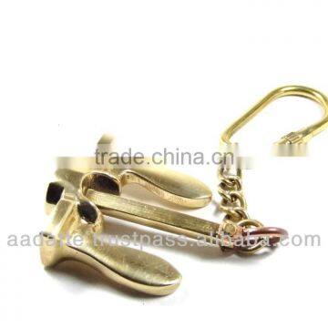 Brass Keychain Marine Folding Anchor Nautical Key chain