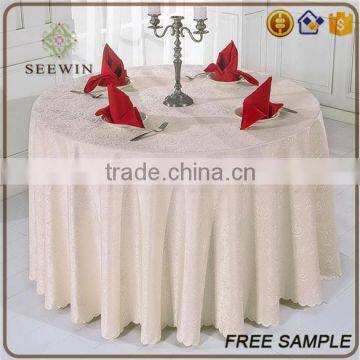 2017 fancy style elegant royal wedding decorative white round tablecloths