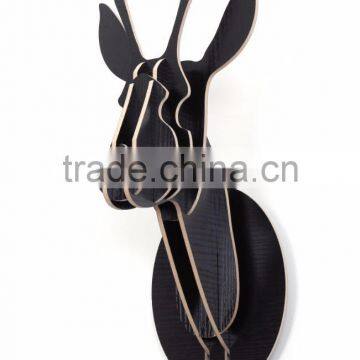 Indoor Wall Mounted Wooden Little Deer Head Decoration photo-3
