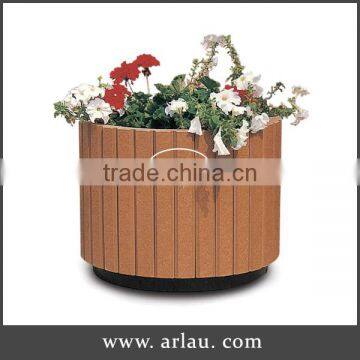 Round Wood Plant Pot / Planter