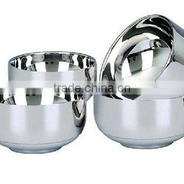 stainless steel double-layers Korea-style bowl