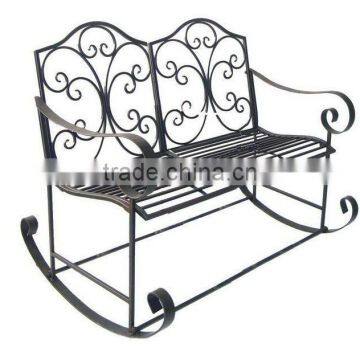 Garden metal swing bench