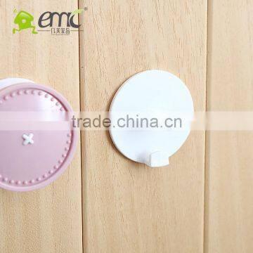 Round Plastic Button Sticky Wall Hook for Houseware photo-5