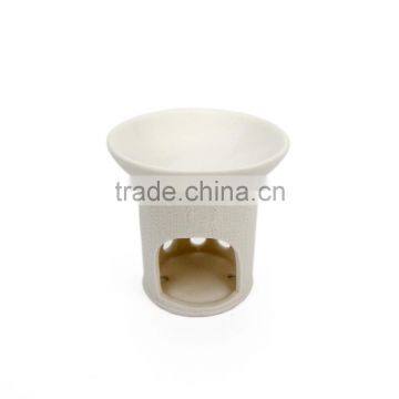 2016 Eco-Friendly Elegant White Hollow Design Decorative Ceramic Essential Oil Burners With Weaving Flowers photo-2