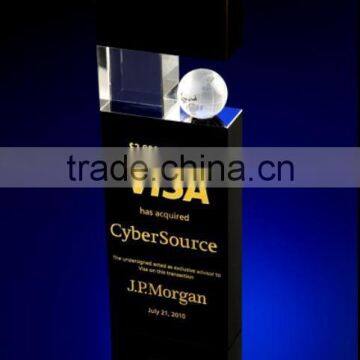 Optical Crystal VISA Globe Service Best Servicers Award