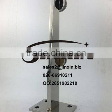 JINXIN Square Mirror Surface Glass Balustrades Spigots Stainless Steel Indoor Railing photo-5