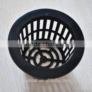 4'' inchs large size plastic Hydroponic system Black planting pots