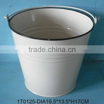 mini tin pails white tin pails