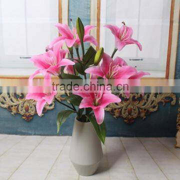 Handmade Wedding Decorative Artificial Flower Nature Touch Lily photo-2