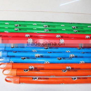 120X2.2cm PVC coated wooden broom mop handle stick with various design