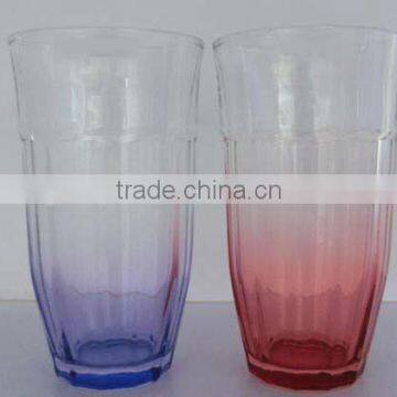 GH267 Glass Drinking Cup with colorful spray