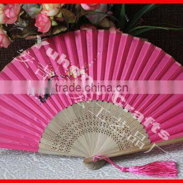 Popular Bamboo Crafts Fabric Fan photo-2