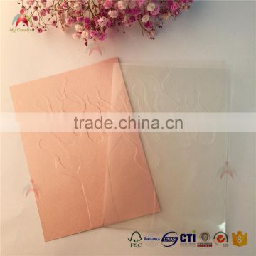 newest products cheap clear plastic folder for card making