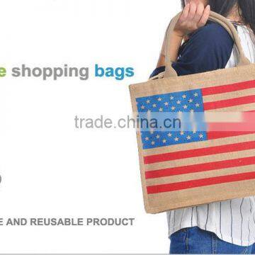 Christmas Fashion Tote Bag Made by Jute Fabric Recycling photo-3