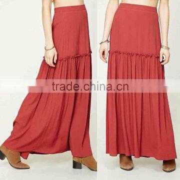 Long Fitted Maxi Skirt Women Fashion Plain Dyed Elegant Women Fashin Maxi Skirt Wholesale Custom Made in China