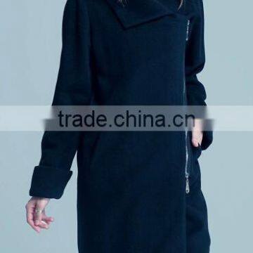 latest ladies quality overcoat jasper wool/polyester factory wholesale woman coat