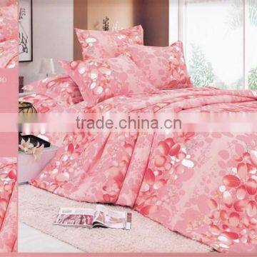 100%polyester digital printed tulip flower design diamond velvet bedding set