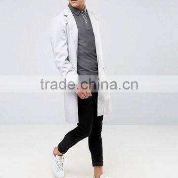 Custom Long Sleeve Button Placke Men's 65% Polyester 35% Cotton 200gsm Casual Grey Anti Shrink Plain Polo Tshirt photo-4