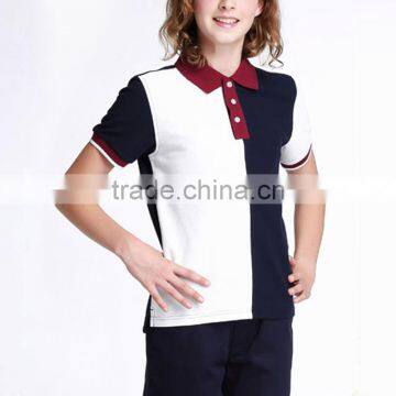 School Students' Short Sleeve T-shirts Wear Summer Colored Children's Polo Shirts and Sweat Shirts Custom photo-5