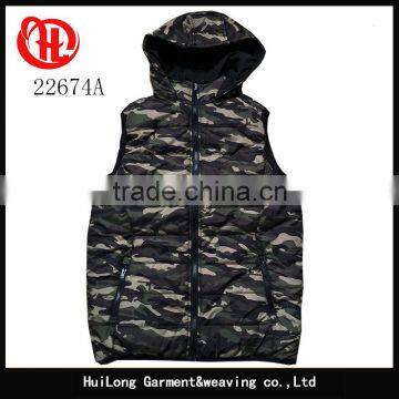 customized autumn spring camouflage padded men camo wholesale vests