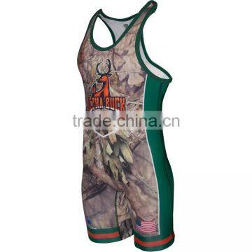 Hot Sale Cheap and Cool Custom Sublimated Wrestling Singlets photo-3