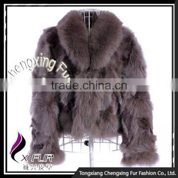 CX-G-A-258D Luxury Women Winter Patchwork Fox Fur Garment photo-6
