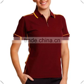 wholesale zip womens golf polo shirts blank golf clothing custom professional high quality made in China