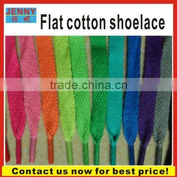 100% flat cotton shoe lace