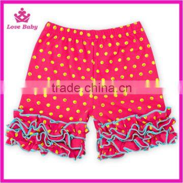 Lovebaby Latest new design baby clothes ruffle icing shorts kids cotton ruffle shorts LBP20160512-5