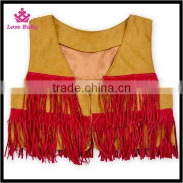 2016 Bohemian Tassel Style Kids Coat Teen Girls Fashion Overall For Winter Or Autumn