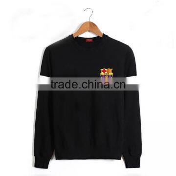 Custom Wholesale New Fashion Men Black Hoody Without Hood photo-3