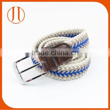 Fishbone style boys and girls woven elastic waistband canvas belt