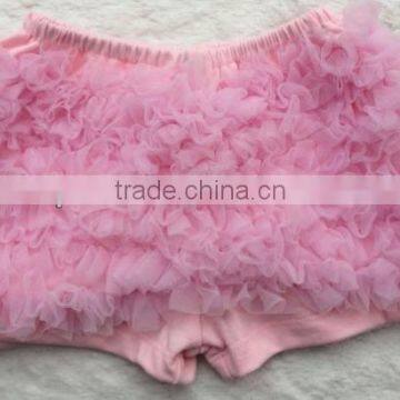 Baby Girl Ruffled Shorts Chiffon Ruffle Short photo-3