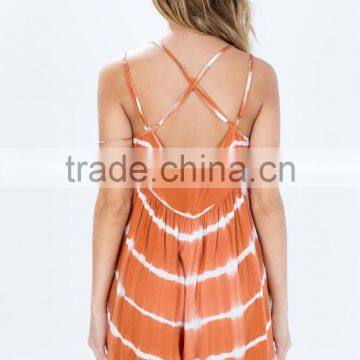 Perfect Tie Dye Grid-patterned Latest Beach Dress Designs photo-5