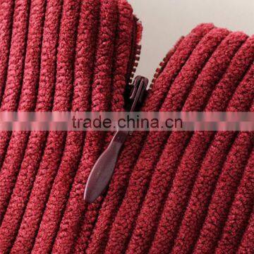 A-Line Dark Red Lace up Round Collar Sleeveless Mini Corduroy Dress photo-4