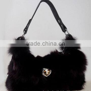 Elegant Genuine Fox Fur Handbags Women photo-3