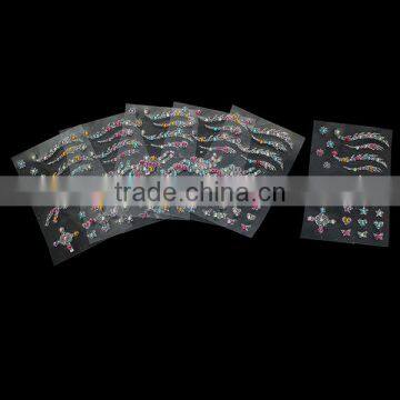 OEM Body Art Multicolor Glitter Removable Body Temporary Tattoo Sticker photo-2