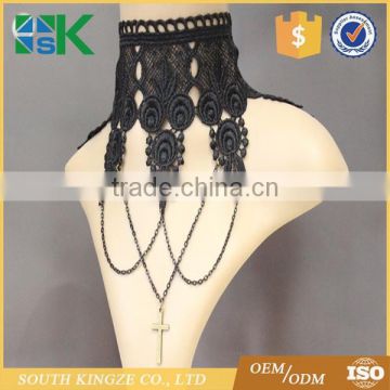 Lace necklace wholesale cross necklace restoring ancient ways party dress fake collar decoration