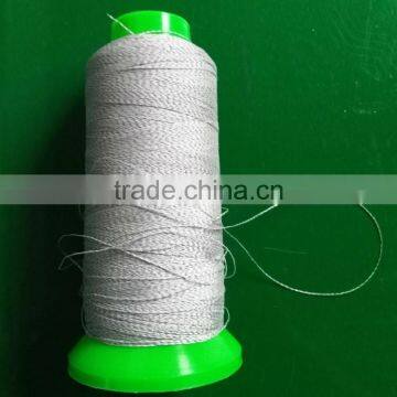 Eco-friendly Silver Grey High Tension 3m Machine Reflective Thread for Embroidery photo-2