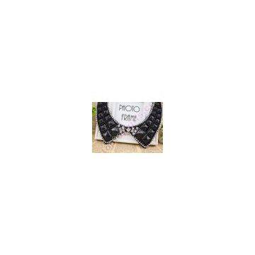 Resin Rhinestone False Collar Beaded Women Neckline photo-3
