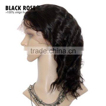 100% Unprocessed Virgin Brazilian Hair Body Wave with Baby Hair Handy Made Full Lace Human Hair Wigs