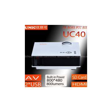 2015 hottest mini projector UC40 with AV USB SD HDMI 1080p support