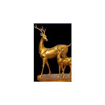 Modern Bronze Deer Animal Sculpture photo-3