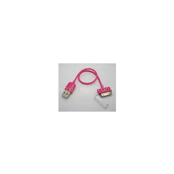 30 Pin 0.2M Pink Iphone Extension Cable Connector For Iphone 4S / 4